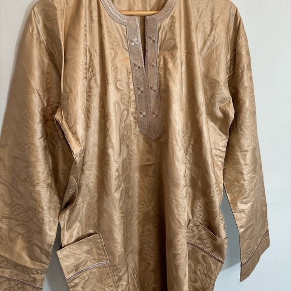 African Mens Clothing Traditional 2 Piece Embroidered Suit Shirt Pants Dashiki - Picture 9 of 12